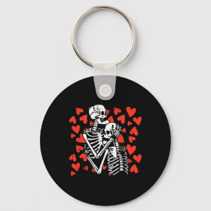 Hugger Hearts Valentines day Cute Bones Skull Lov Nyckelring