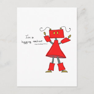 Hugger maskin vykort