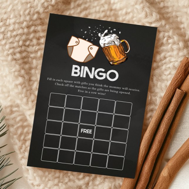 Huggies och Chuggies Baby Shower Bingo-spel (Huggies and Chuggies Baby Shower Game)