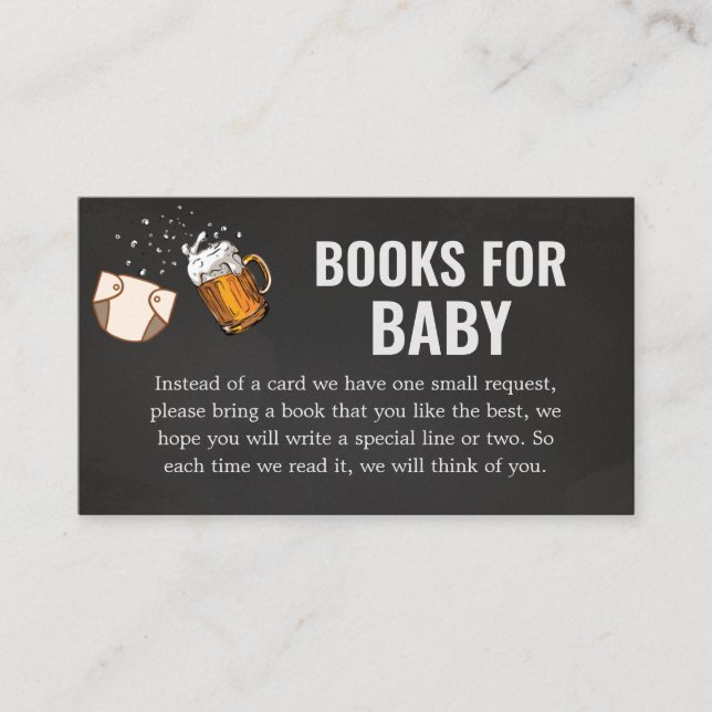 Huggies och Chuggies Baby Shower Bokar för Baby Tilläggskort (Framsida)