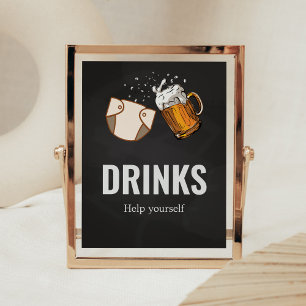 Huggies och Chuggies Baby Shower Drinks Poster