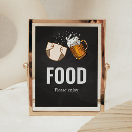 Huggies och Chuggies Baby Shower Food Poster