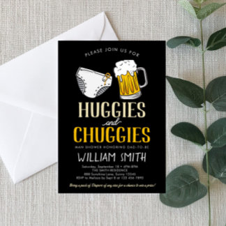 Huggies och Chuggies Baby Shower-inbjudan Inbjudningar
