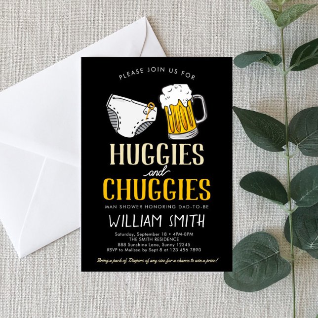 Huggies och Chuggies Baby Shower-inbjudan Inbjudningar (Skapare uppladdad)
