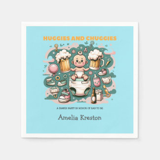 Huggies och Chuggies Cheers till faderskapet Pappersservett