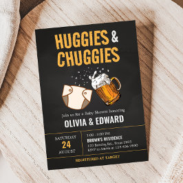 Huggies och Chuggies Diaper Party Baby Shower Inbjudningar