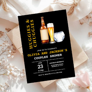 Huggies och Chuggies Par Baby Shower Inbjudningar