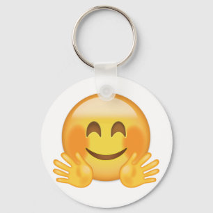 Hugging Ansikte Emoji Nyckelring
