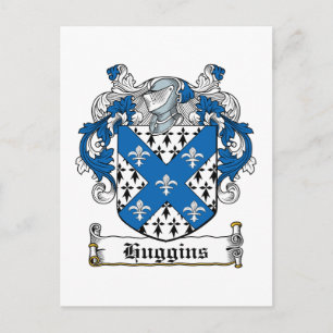 Huggins familjvapensköld vykort