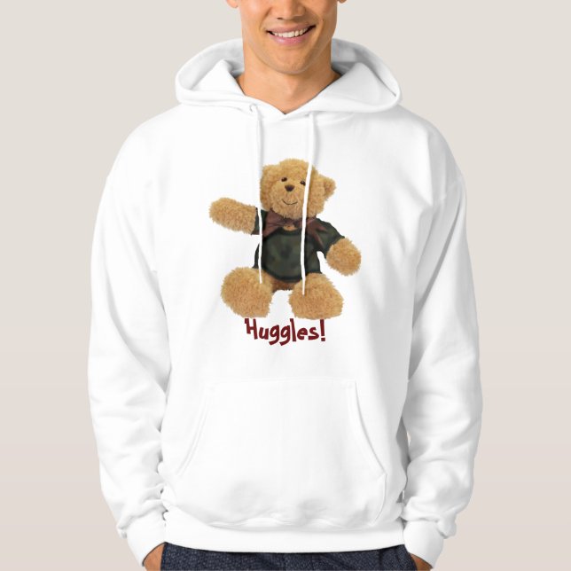 Huggles Cute Nalle Girls'Hoodie Tröja Med Luva (Framsida)