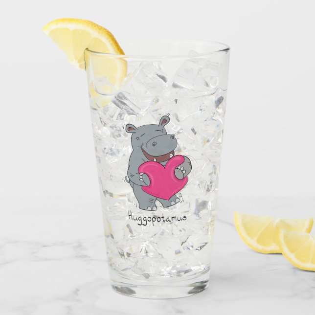 Huggopotamus Glass kopp (Framsida Ice)
