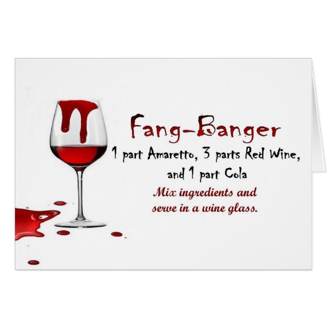 Huggtand-Korv drinkrecept Hälsningskort (Framsidan Horizontal)