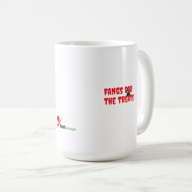 Huggtänder för godsaker – Rolig Halloween-design f Kaffemugg (Framsida höger)