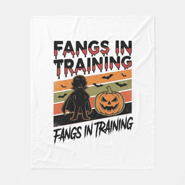 Huggtänder på Träning Rolig Vampyr Halloween Tröja Fleecefilt (Framsidan)