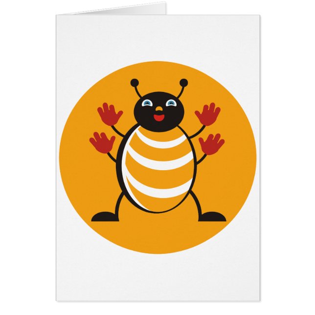 Huggy kryp hälsningskort (Framsidan)