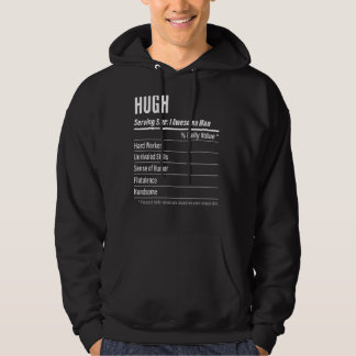 Hugh serverar Storleka kalorier för näringsvärdesd Hoodie