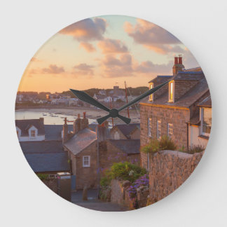 Hugh Town, Isles of Scilly Large Clock Stor Klocka