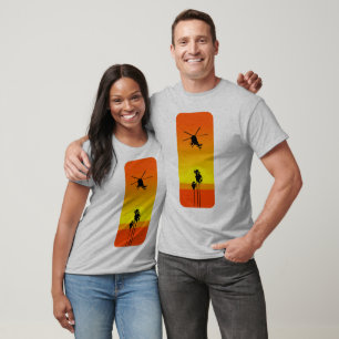 Hughes 500 solnedgång t-shirt
