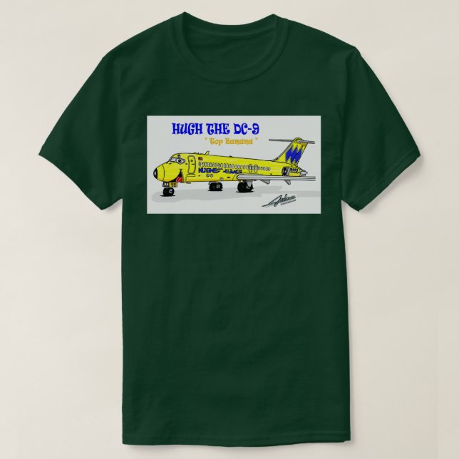 Hughes Airwest DC9  T Shirt (Design framsida)