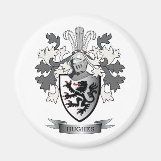 Hughes Family Crest Jackar om Arm Magnet