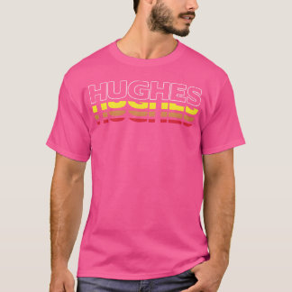 Hughes Förnamn Rolig Vintage Solnedgång Hughes ret T Shirt