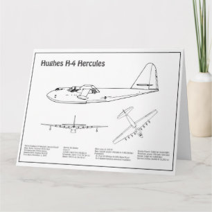 Hughes H-4 Hercules Spruce Goose - Flygplansplaner Tack Kort