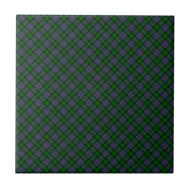 Hughes Klan Tartan Designad Print Kakelplatta (Framsidan)
