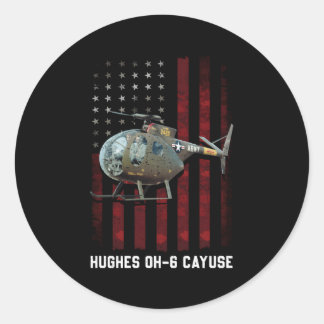 Hughes Oh 6 Cayuse Oh 6 Loach Helicopter Runt Klistermärke