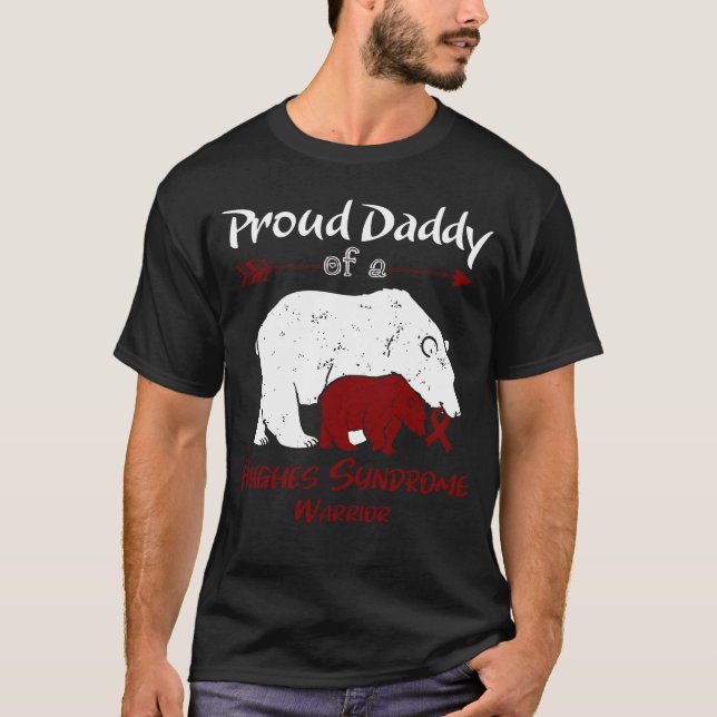 Hughes syndrom medvetenhet för stolta pappabjörnar t shirt (Framsida)