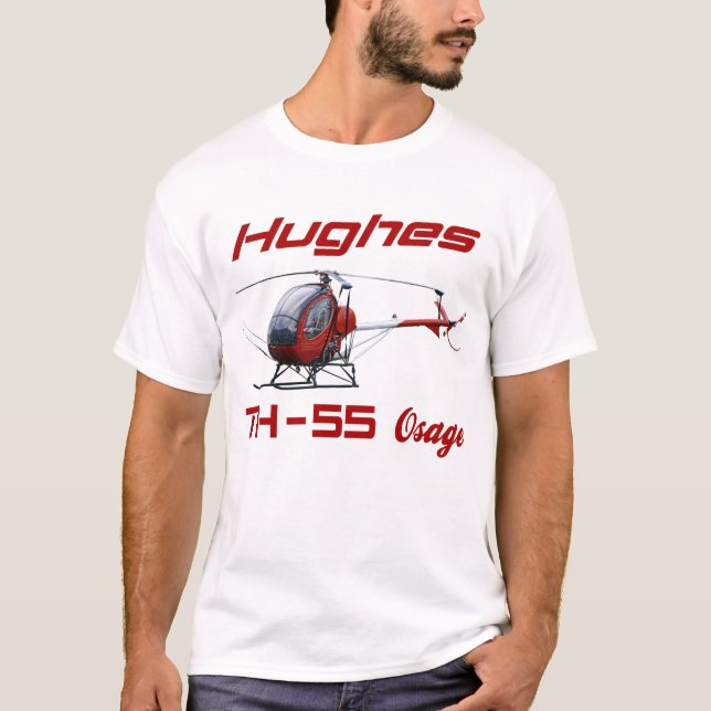 Hughes TH-55 Osage, th-55-helikopter T Shirt (Framsida)