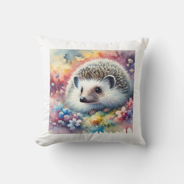 Hughs Hedgehog 180724AREF158 - Watercolor Kudde (Framsida)
