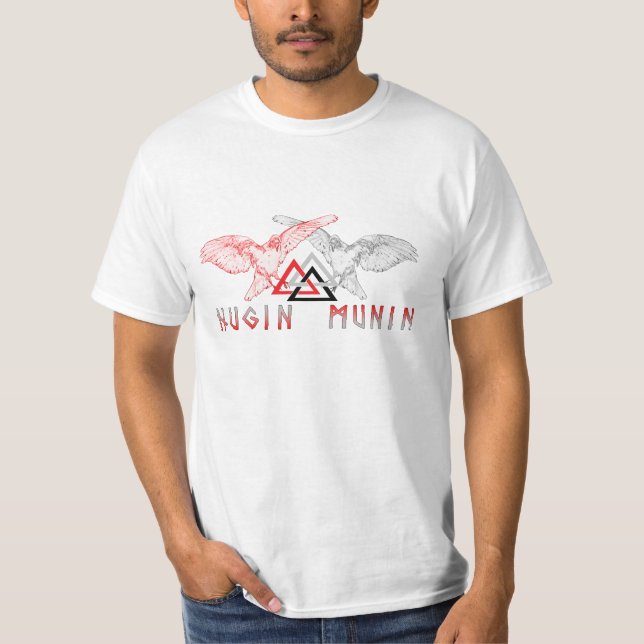 Hugin & Munin skjorta Tee (Framsida)