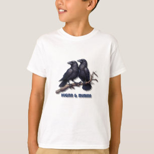 Huginn och Muninn Kids T-Shirt, Odins Ravens Tee