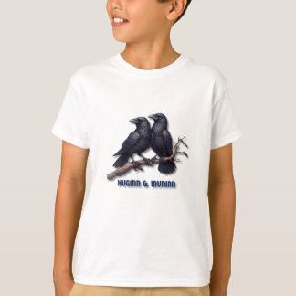 Huginn och Muninn Kids T-Shirt, Odins Ravens Tee