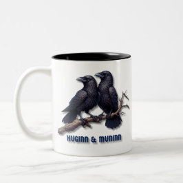 Huginn och Muninn Mugg, Odins Ravens Två-Tonad Mugg