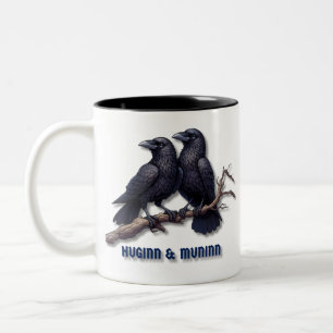 Huginn och Muninn Mugg, Odins Ravens Två-Tonad Mugg