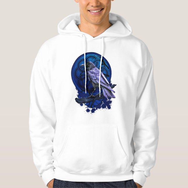 Huginn the Raven Midnight Nordic Tidings Hoodie (Framsida)
