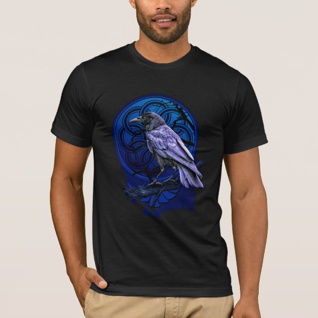 Huginn the Raven Midnight Nordic Tidings T Shirt (Framsida)