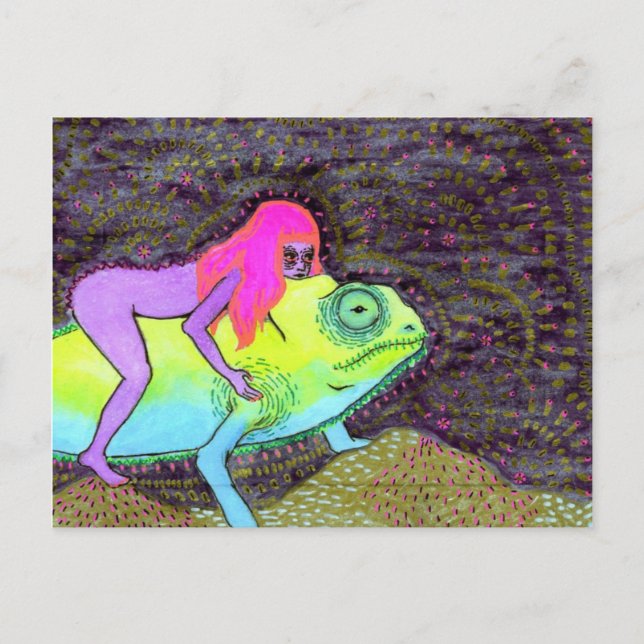 Hugmeleon Vykort (Framsida)