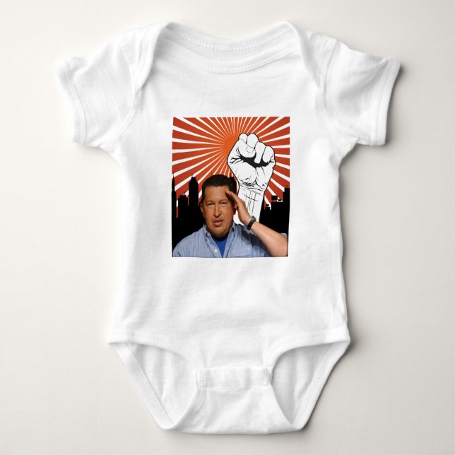 Hugo Chavez - Hugo Salutes stil Tee (Framsida)