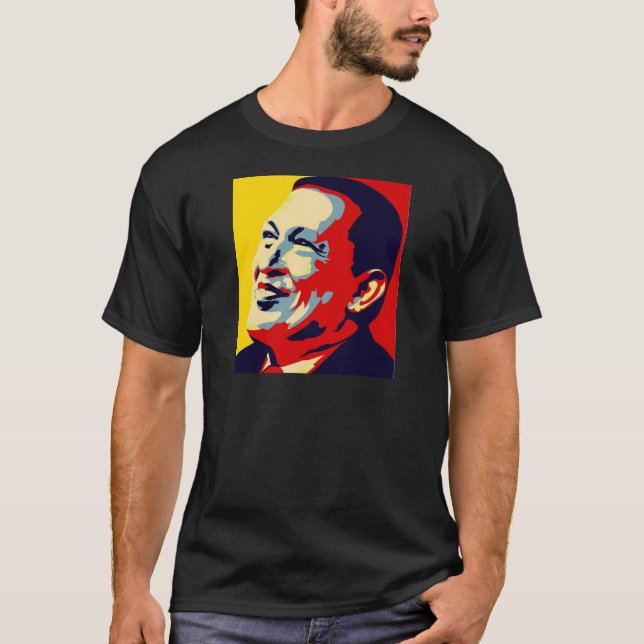 Hugo Chavez - Obama Hope stil T-shirt (Framsida)