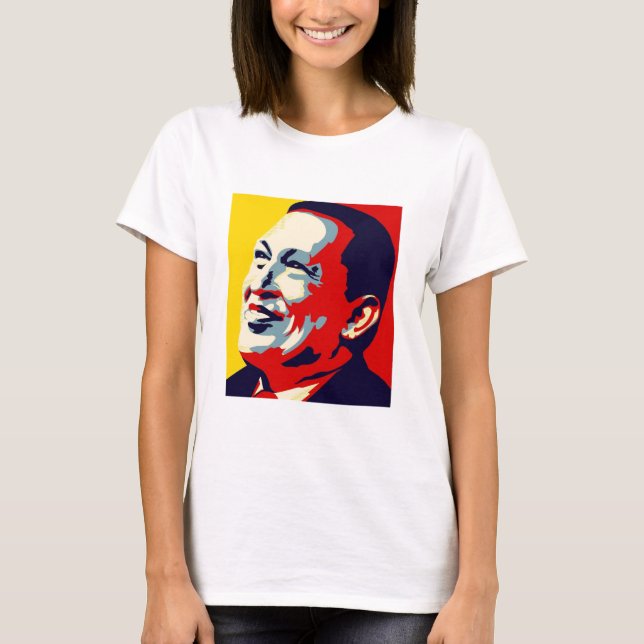 Hugo Chavez - Obama Hope stil T-shirt (Framsida)