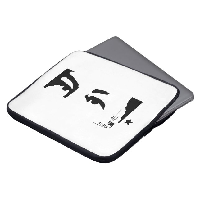 Hugo Chavez ögon & häfte Laptop Sleeve (Framsida topp)