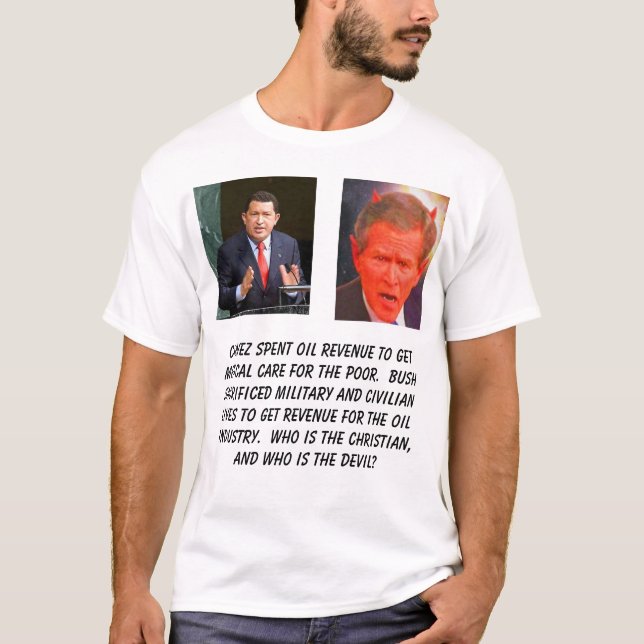 Hugo Chavez SATAN Tee (Framsida)