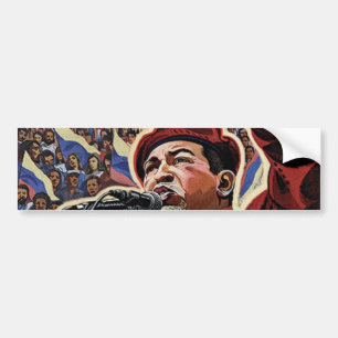 Hugo Chavez - Tecknad Revolution stil Bildekal