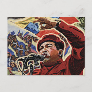 Hugo Chavez - Tecknad Revolution stil Vykort