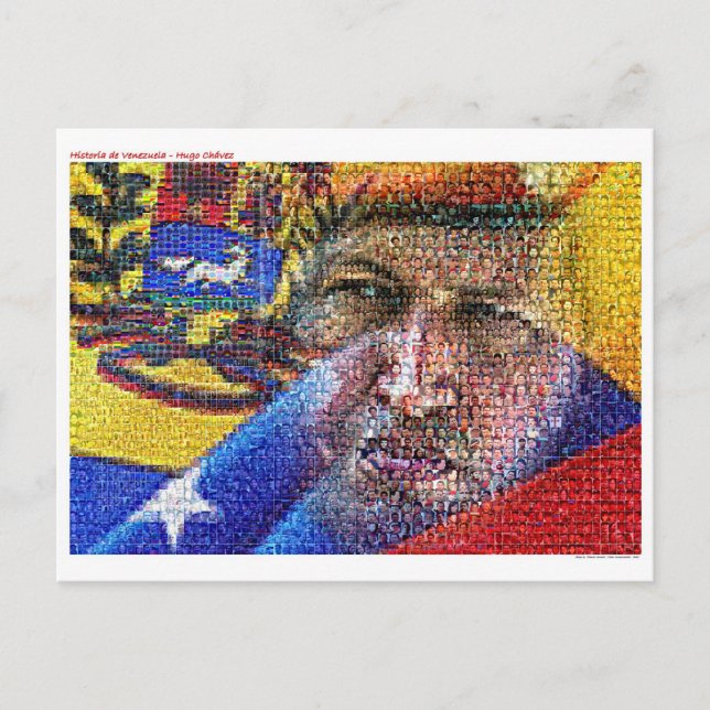 Hugo Chavez - Venezuela. Vykort (Framsida)