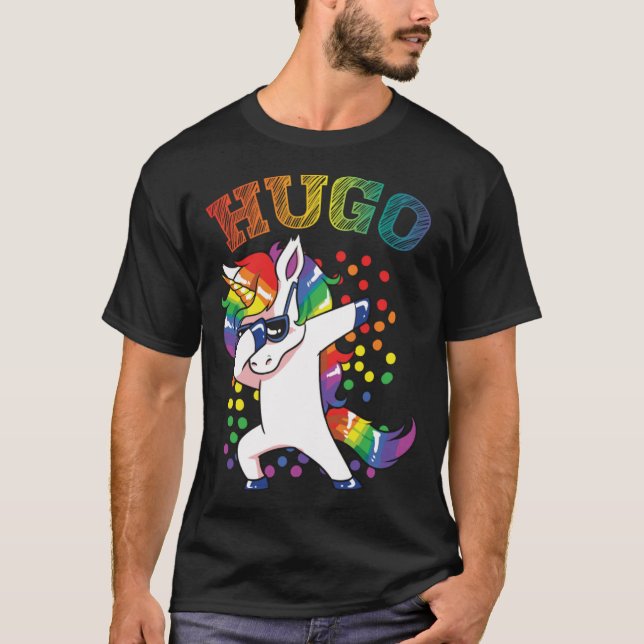 Hugo Dabbing Unicorn T Shirt (Framsida)