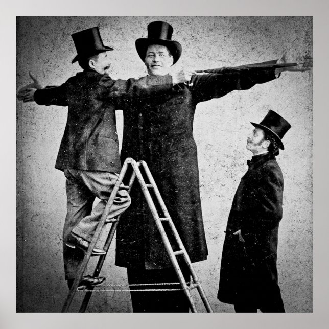 Hugo på Vintagen Giant Sideshow Freak 1890-talet Poster (Framsidan)