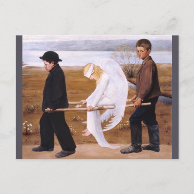 Hugo Simberg The wound angel CC1257 Update Vykort (Framsida)